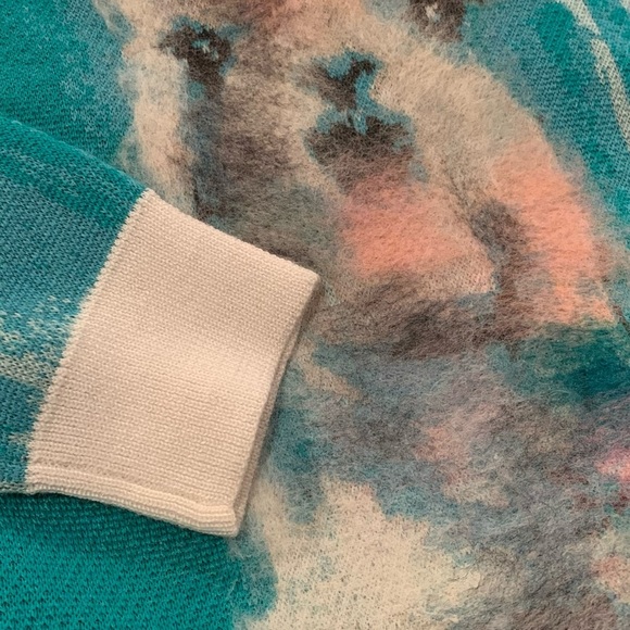 a n t h r o :: Abstract Fuzzy Wool Blend Llama Sweater - Picture 9 of 12